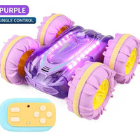 HKM-984403 Amphibious Double-Sided RC Stunt Car with Colorful LED Lights and Gesture Control