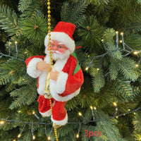 HKM-984595 Electric Santa Claus Ladder Climber - Holiday Decoration Doll, 20x9x12.5CM, 335g