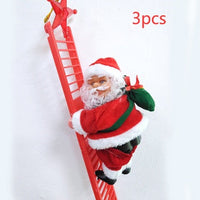 HKM-984595 Electric Santa Claus Ladder Climber - Holiday Decoration Doll, 20x9x12.5CM, 335g