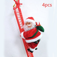 HKM-984595 Electric Santa Claus Ladder Climber - Holiday Decoration Doll, 20x9x12.5CM, 335g
