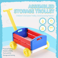 HKM-984723 Storage Trolley Toy Cart for Kids - Educational DIY Assembly Blocks for Ages 2-4