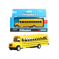 HKM-984787 Diecast Yellow Metal Bus Toy for Kids Ages 2-7, 1:32 Scale Model