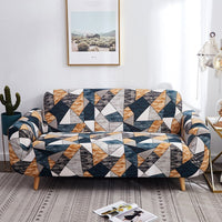 HKM-984915 Elastic Polyester Sofa Cover in Modern Striped Design