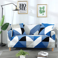 HKM-984915 Elastic Polyester Sofa Cover in Modern Striped Design