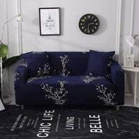 HKM-984915 Elastic Polyester Sofa Cover in Modern Striped Design