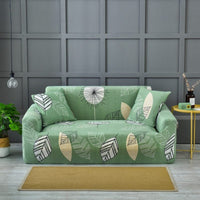 HKM-984915 Elastic Polyester Sofa Cover in Modern Striped Design