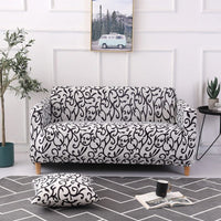 HKM-984915 Elastic Polyester Sofa Cover in Modern Striped Design