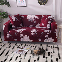 HKM-984915 Elastic Polyester Sofa Cover in Modern Striped Design