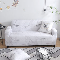HKM-984915 Elastic Polyester Sofa Cover in Modern Striped Design