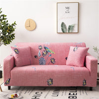 HKM-984915 Elastic Polyester Sofa Cover in Modern Striped Design