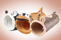 HKM-984979 Cartoon Plush Cat Tunnel with Sound Paper for Interactive Play