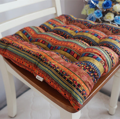 HKM-985043 Southeast Asian Ethnic Style Cotton and Linen Chair Cushion in Various Patterns and Sizes
