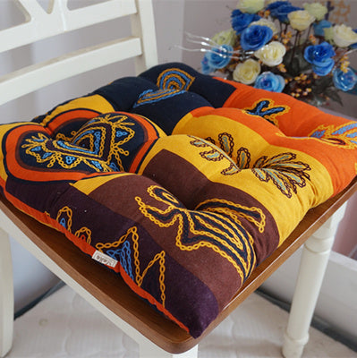 HKM-985043 Southeast Asian Ethnic Style Cotton and Linen Chair Cushion in Various Patterns and Sizes