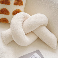 HKM-985107 Nordic Puff Balls Pillow Cushion - 45x45cm Semicircle and Geometric Design in Milk Tea