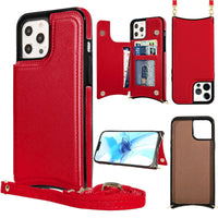 HKM-985235 Leather Card Holder Case with Cross Pattern for iPhone Models