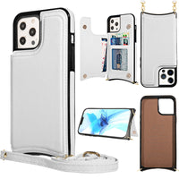 HKM-985235 Leather Card Holder Case with Cross Pattern for iPhone Models