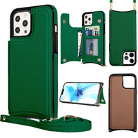 HKM-985235 Leather Card Holder Case with Cross Pattern for iPhone Models