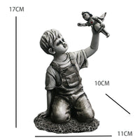 HKM-985235 Little Girl With Balloon Resin Art Sculpture for Modern Living Room Décor