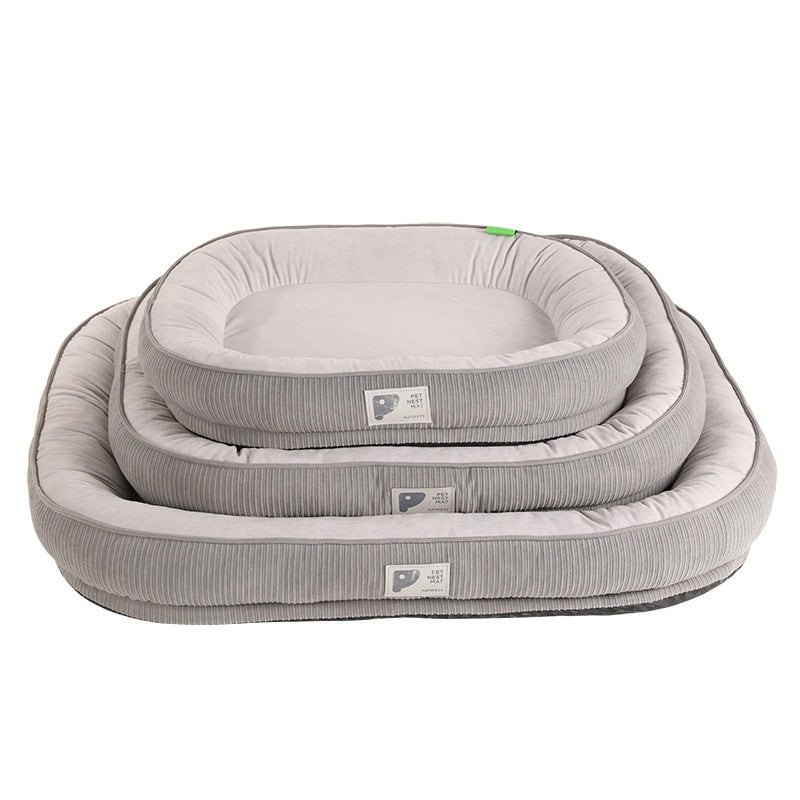 HKM-985427 Cool Nest for Small Dogs – All-Season Cloth Pet Bed in Gray, Green, Khaki (Multiple Sizes Available)