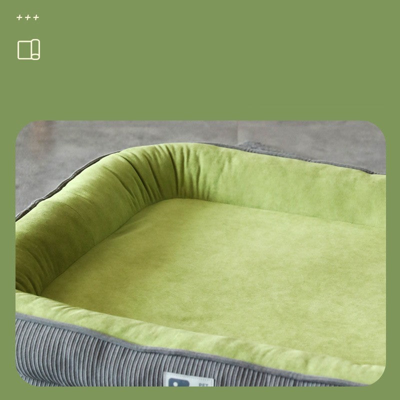 HKM-985427 Cool Nest for Small Dogs – All-Season Cloth Pet Bed in Gray, Green, Khaki (Multiple Sizes Available)