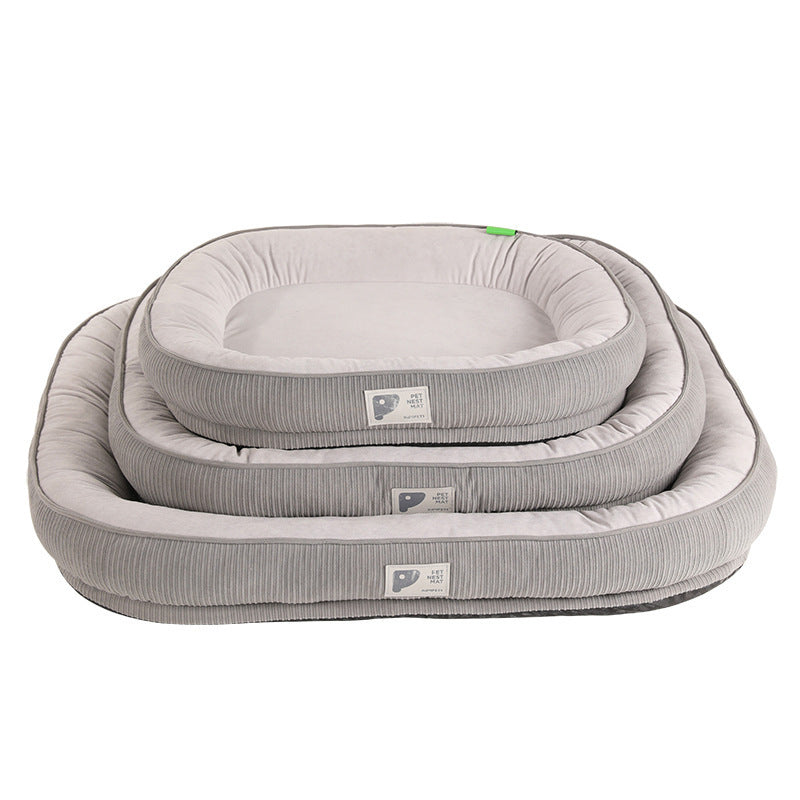 HKM-985427 Cool Nest for Small Dogs – All-Season Cloth Pet Bed in Gray, Green, Khaki (Multiple Sizes Available)
