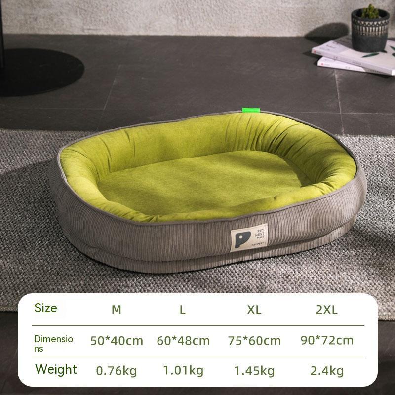 HKM-985427 Cool Nest for Small Dogs – All-Season Cloth Pet Bed in Gray, Green, Khaki (Multiple Sizes Available)