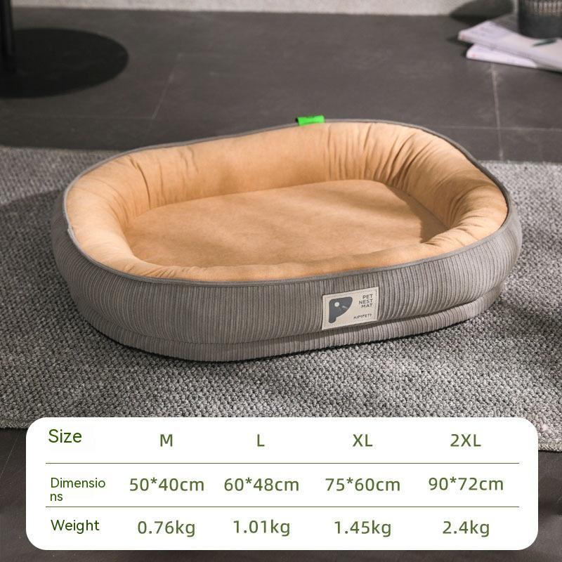 HKM-985427 Cool Nest for Small Dogs – All-Season Cloth Pet Bed in Gray, Green, Khaki (Multiple Sizes Available)