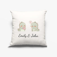 HKM-985427 Custom Cute Dinosaur Pillowcase, Modern Minimalist Design, Peach Skin Fabric, 45x45cm