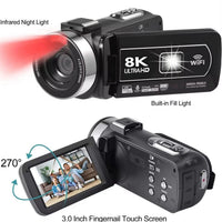 HKM-985491 8K HD Digital Camera with Touch Screen and WiFi Connectivity