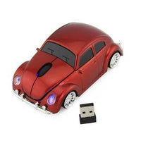 HKM-985491 Wireless Beetle Car-Shaped Mouse with Adjustable DPI and Four-Way Scroll Wheel