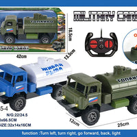HKM-985555 4CH Electric Military RC Truck for Kids - Off-road Remote Control Vehicle, 12x25x13CM, Indoor & Outdoor Use