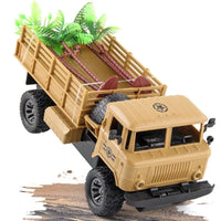 HKM-985555 4CH Electric Military RC Truck for Kids - Off-road Remote Control Vehicle, 12x25x13CM, Indoor & Outdoor Use