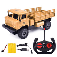 HKM-985555 4CH Electric Military RC Truck for Kids - Off-road Remote Control Vehicle, 12x25x13CM, Indoor & Outdoor Use