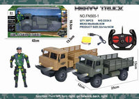 HKM-985555 4CH Electric Military RC Truck for Kids - Off-road Remote Control Vehicle, 12x25x13CM, Indoor & Outdoor Use