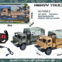 HKM-985555 4CH Electric Military RC Truck for Kids - Off-road Remote Control Vehicle, 12x25x13CM, Indoor & Outdoor Use