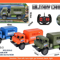 HKM-985555 4CH Electric Military RC Truck for Kids - Off-road Remote Control Vehicle, 12x25x13CM, Indoor & Outdoor Use