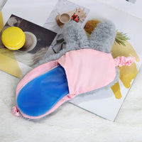 HKM-985619 Cooling Plush Animal Eye Mask for Relaxation and Comfort