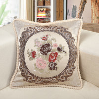 HKM-985683 European Style Plush Living Room Square Cushion Cover - 50x50cm