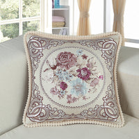 HKM-985683 European Style Plush Living Room Square Cushion Cover - 50x50cm