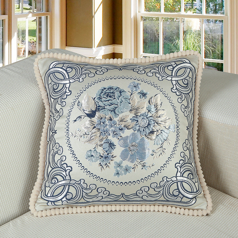 HKM-985683 European Style Plush Living Room Square Cushion Cover - 50x50cm