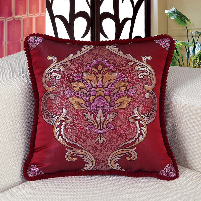 HKM-985683 European Style Plush Living Room Square Cushion Cover - 50x50cm