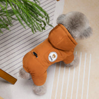 HKM-985811 Casual Autumn and Winter Dog Clothing in Brown and Yellow, Sizes S-XXL