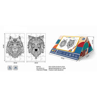 HKM-985875 Customized 2 in 1 Paper Jigsaw Puzzle and Coloring Kit for Ages 6 and Up