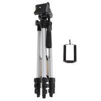 HKM-985875 Portable Aluminum Alloy Tripod with PTZ Set for Digital Cameras and iPhones, White