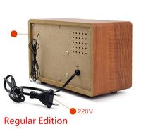 HKM-986003 Wooden Retro Bluetooth Radio with FM/AM, Adjustable Tone, and External Antenna