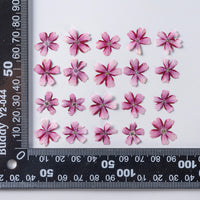 HKM-986067 Dried Flower Bookmark Accessories - Natural Cherry Blossom & Verbena Specimens for Crafting