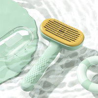 HKM-986067 Pet Knot Hair Removal Comb for Dogs and Cats - Steel Needle & Rubber Head Options