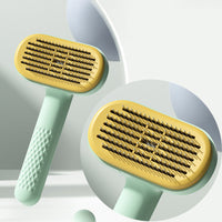 HKM-986067 Pet Knot Hair Removal Comb for Dogs and Cats - Steel Needle & Rubber Head Options