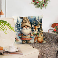 HKM-986259 Christmas Cartoon Pillow Cover for Living Room Decor - 45x45cm, Multiple Styles Available