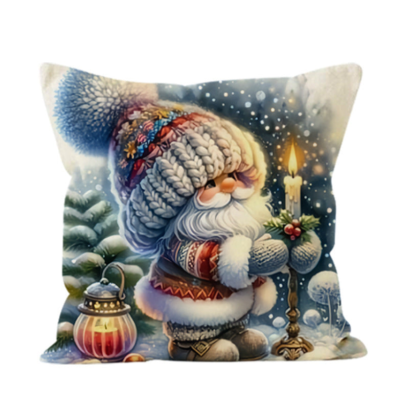 HKM-986259 Christmas Cartoon Pillow Cover for Living Room Decor - 45x45cm, Multiple Styles Available